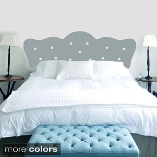 Button Headboard Wall Decal Twin Size