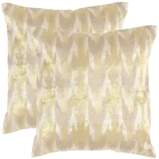 Safavieh Boho Chic Metallic Earth Throw Pillows (20-inches x 20-inches) (Set of 2)