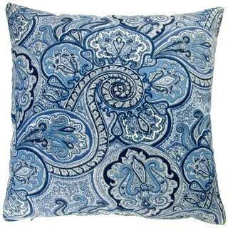 Artisan Pillows Outdoor 18-inch Blue Paisley Modern Contemporary Geometric Coastal Beach Decor Throw Pillow Cover (Set of 2)