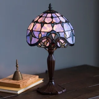 River of Goods 14.75-inch Tiffany Style Stained Glass Allistar Accent Lamp