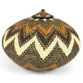 Handmade Zulu Wedding Basket - One of a Kind (South Africa)