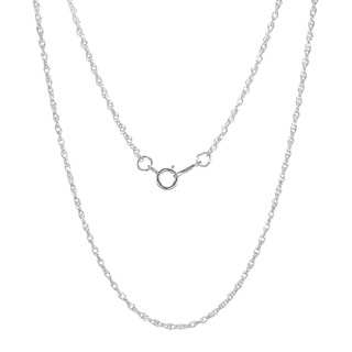 Jewelry by Dawn Sterling Silver 18-inch French Rope Chain Necklace (1.3mm)