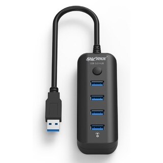 SHARKK Bus-Powered 4-Port USB 3.0 Compact Hub with 5Gbps Transfer Rate