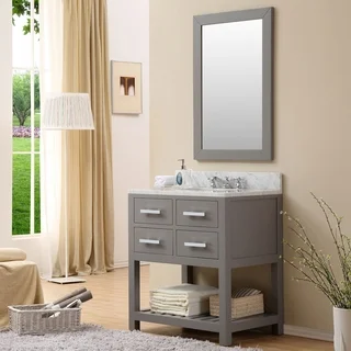 Water Creation Madalyn 30-inch Cashmere Grey Single Sink Bathroom Vanity