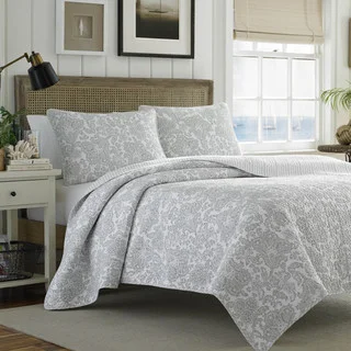 Tommy Bahama Island Memory Gray 3-piece Quilt Set