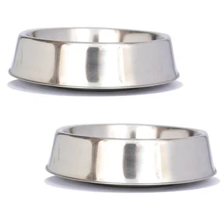Iconic Pet 2 Pack Anti-Ant Stainless Steel Non-Skid Pet Bowl