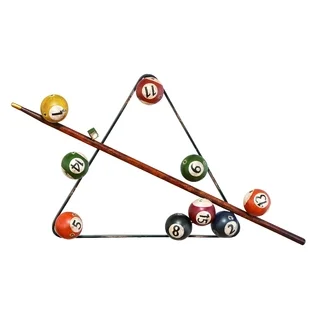 Traditional Iron Billiards Montage Wall Sculpture
