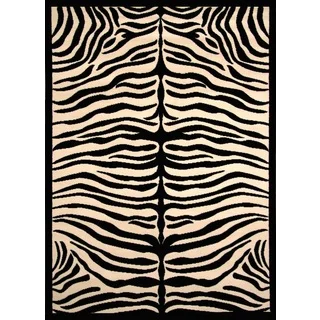 Greyson Living Zara Zebra Pattern Black/ Ivory (3'9 x 5'6)