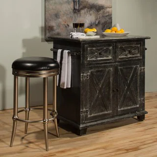 Hillsdale Furniture's Bellefonte X Design Rustic Black Kitchen Island