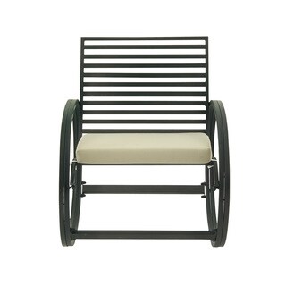 Black Tin Outdoor Rocking Chair