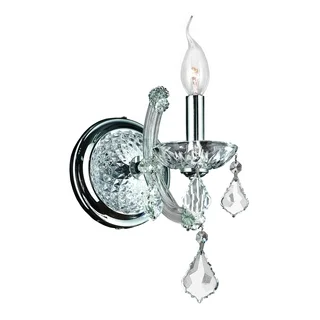 Maria Theresa Imperial 1-light Chrome Finish and Clear Crystal Candle Wall Sconce