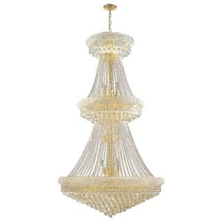 French Empire 32-light Gold Finish and Clear Crystal French Empire 2-tier Chandelier
