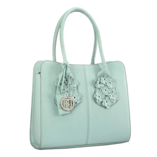Phive Rivers Mint Green Leather Flower Handbag (Italy)