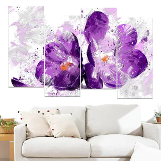 Design Art 'Blooming Purple Flower' Canvas Art Print