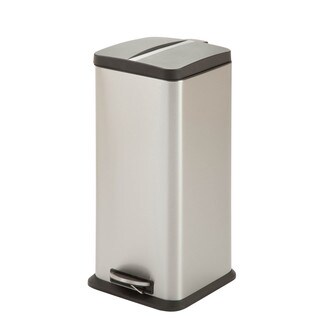Honey-can-do 30-liter Stainless Steel Square Trash Can