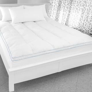 SwissLux Supreme Fiber Blend with Blended Memory Foam Clusters Bed Topper and Skirt