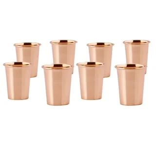 Solid Copper 2-ounce Flared Shot mugs (Set of 8)