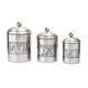 Thumbnail 1, Antique Embossed Apple 3-piece Canister Fresh Seal Covers.