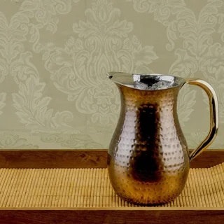 Hand-hammered 2.25-quart Copper Plated Water Pitcher