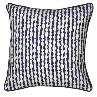 Rizzy Home Laura Fair Blue Stripe 18-inch Decorative Throw Pillow
