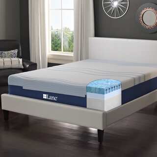 Sleep Sync by LANE 10-inch Twin XL-size Flex Gel Foam Mattress with bonus pillow