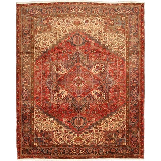 EORC Hand Knotted Wool Red Heriz Rug (10'4 x 12'6)