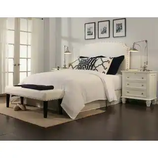 Gracewood Hollow Jakes White Headboard-Bench Collection
