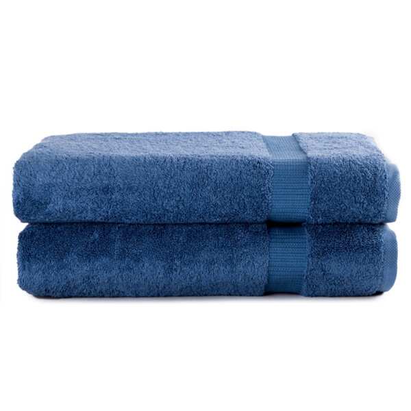 Royal Turkish Towel Terry Cloth Bath Sheet - Oversized Bath Towels (Set of 2)