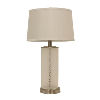 Quatrefoil Etched Glass Table Lamp
