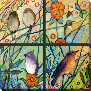 Jennifer Lommers 'Bird Quadrant III' Giclee Print Canvas Wall Art