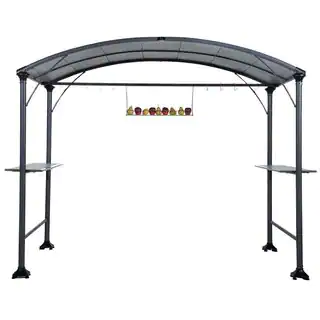 Abba patio 9 x 5-foot Outdoor BBQ Grill Gazebo with Steel Frame and Roofs