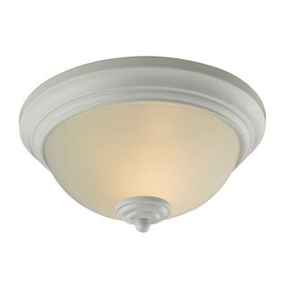 Cornerstone 11-inch White Huntington 2-light Ceiling Lamp