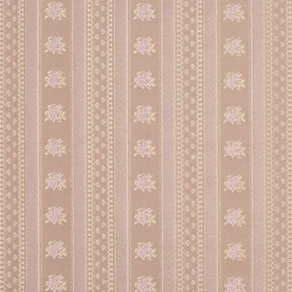 D126 Gold And Pink Floral Striped Brocade Upholstery Fabric