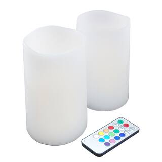 Remote Control LED Candles- Multi Color (Set of 2)