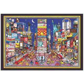 Roxy 'New York' Colorful and Playful Modern Cityscape Painting Giclée on Metal
