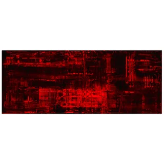 Nicholas Yust 'Aporia Red' Modern Painting Giclee on Metal