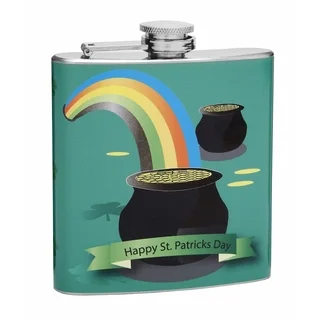 Top Shelf Flasks 6oz Saint Patrick's Day Holiday Hip Flask