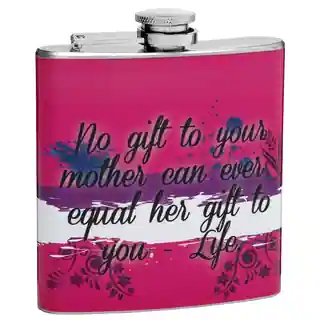 Top Shelf Flasks 6-ounce 'Gift of Life' Stainless Steel Hip Flask for Mom