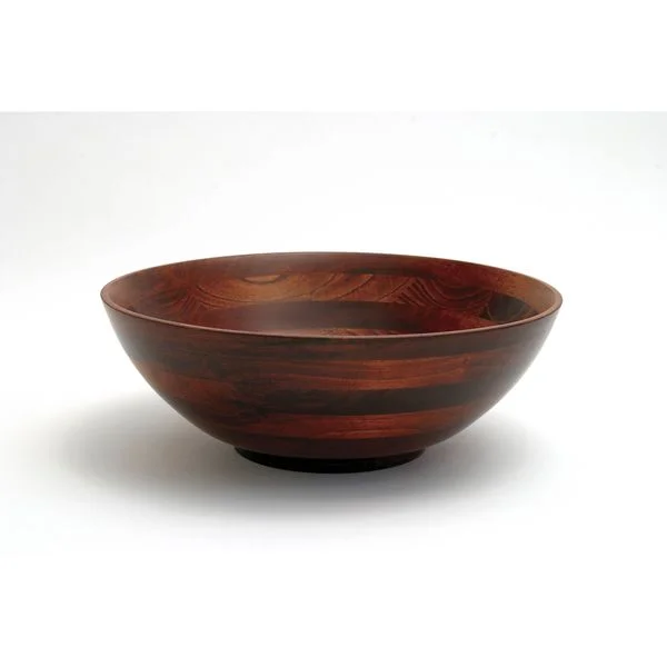 Lipper International Cherry Finished Salad Bowl 13-3/4" Footed
