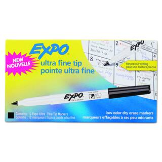 EXPO Low-Odor Black Dry-Erase Marker (Pack of 12)