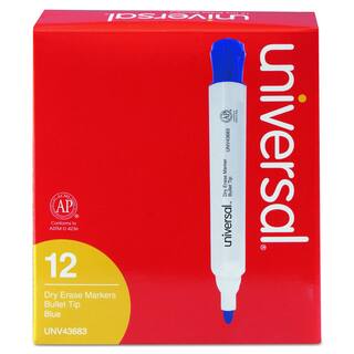Universal Blue Dry Erase Marker (Pack of 12)