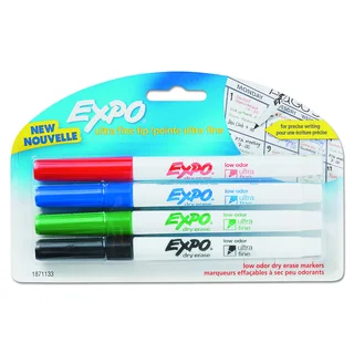EXPO Low-Odor Assorted Dry-Erase Marker (Pack of 4)