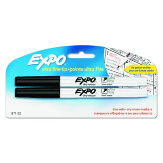 EXPO Low-Odor Black Dry-Erase Marker (Pack of 2)