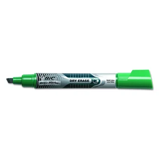 BIC Green Magic Marker Low Odor & Bold Writing Dry Erase Marker (Pack of 12)