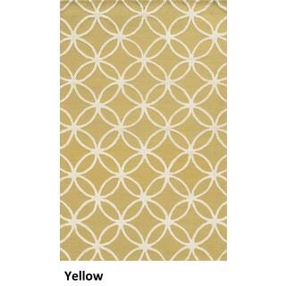 Rizzy Home Eden Harbor Hand-Tufted Yellow Geometric Blended Wool Area Rug (3' x 5')