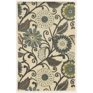Rizzy Home Eden Harbor Hand-Tufted Floral Blended Wool Area Rug (8' x 10')