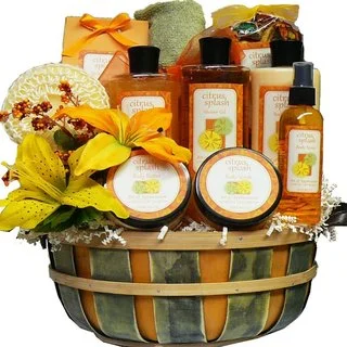 Citrus Splash Spa Bath and Body Gift Basket Set