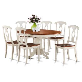 7-piece Oval Dining Table and 6 Dining Chairs