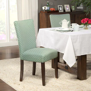 HomePop Elegance Aqua Parson Chairs (Set of 2)