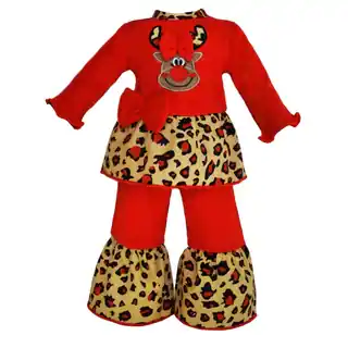 AnnLoren Red Nose Reindeer Christmas Outfit